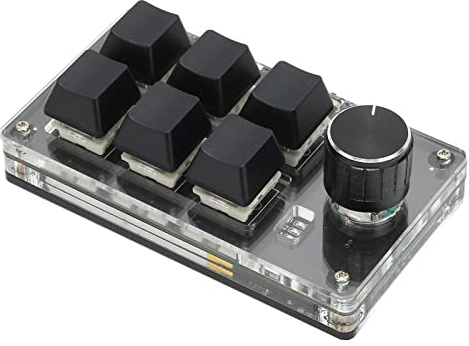 Dan&Dre Clavier de Jeu Mécanique DIY Programmable USB Double Mode, Petit, Portable avec Bouton pour Bureau, Jeu, Musique, Médias, Contrôle Industriel avec Clavier Programmable