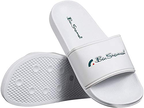 Ben Sherman Mens Slip On Sandals - White-11