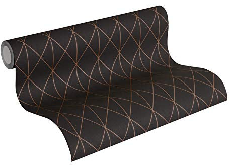 A.S. Création Designdschungel by Laura N. Vliestapete im skandinavischen Design matt glänzend 10,05 m x 0,53 m metallic schwarz Made in Germany 365754 36575-4