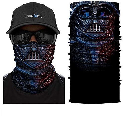 ShopINess Unisex Neckwarmer Multifunktions Schlauchtuch für Motorrad Bikes Sport Festival Halloween Karneval D. V. Style
