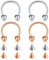 D.Bella 16G Surgical Steel Nose Septum Horseshoe Hoop Eyebrow Lip Navel Belly Nipple Piercing Ring 10mm Helix Tragus Daith Rook Earrings w Replacement Spikes