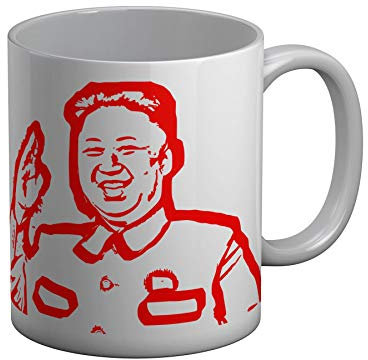 Fabulous Keramische Becher 325ml Kim Jong Un Diktator Nordkorea Kommunist