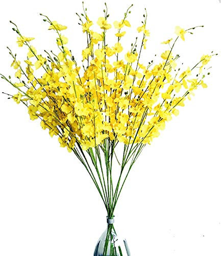Fycooler Künstliche Blumen Orchideen 95CM Langem Stiel Hohe Künstliche Pflanzen langem Stämme Faux Orchideen Kunstblumen für Haus,Balkon,Büro,Schreibtisch,Küche,Tisch und Badezimmer-12Pcs