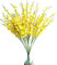 Fycooler 12Pcs Flores de Orquídeas Artificiales - Flores Falsas de Orquídeas - Falsas de Seda Ramo de Flores Faux Orquídeas Tallos para la Decoración del Hogar del Patio Restaurante Casa