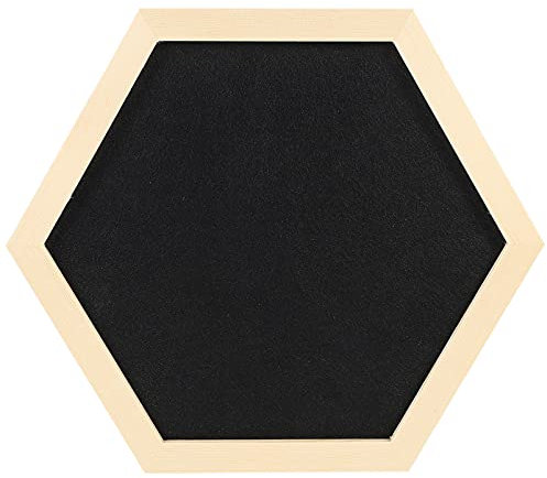 BESPORTBLE Filzmaterial Filz Pinnwand Sechseck Memoboard Foto Pinnwand Schwarz Holzrahmen Kinderzimmer Büro Zuhause Küche Heimdekoration Memories