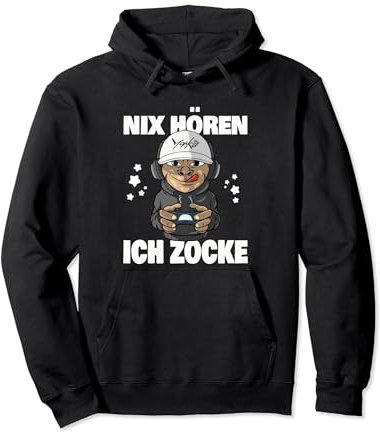 Kann Dich nicht hören ich zocke - Lustiges Gamer Pullover Hoodie