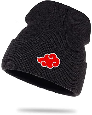 Akatsuki - Coole rote Wolke Wollmütze Wintermütze Rollmütze Anime Beanie Mütze Seemannsmütze Unisex Piece