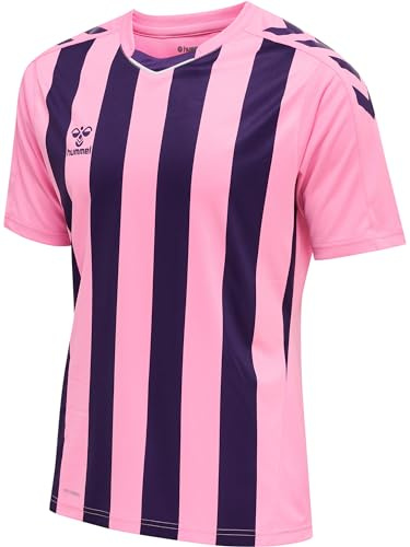 hummel hmlCORE XK Striped Jersey S/S, Cotton Candy/ACAI, 2XL