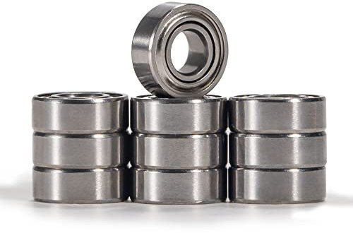 XiKe 10 Stück MR74ZZ Mini Kugellager 4x7x2.5mm|Chromstahl|Vorgeschmiert|Doppelte Metalldichtung, MR74-2Z Rillenkugellager mit Abdeckungen