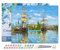 Figured'Art Peinture par Numéro Adulte avec Cadre Bateaux Navigant sur la Seine à Rouen - Monet - Activité Manuelle Kit de Loisir Créatif DIY Numéro d'Art Complet - 40x50cm toile tendue sur châssis