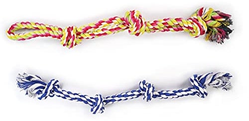 Dog Rope Toys Dog Grinding Teeth Nearly Indestructible Dog Toys, Rope Toy for Small and Medium Dogs, Dental Cleaning Chew Toys, Dog Tug Toy for Boredom, Dog Rope Toy for Aggressive Chewers (2 Packs)