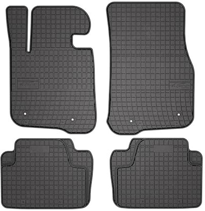 OMAC Gummi Fußmatten kompatibel mit BMW 4er F33 F36 Cabrio Gran Coupe 2013-2021 Schwarz 4X
