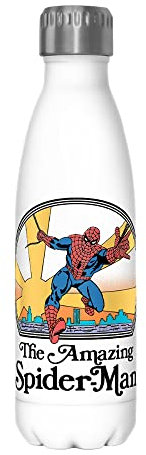 Marvel Amazing Spiderman Gourde en acier inoxydable Motif années 70 Multicolore 500 ml