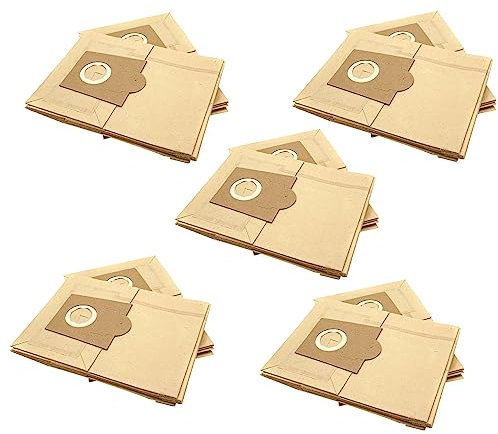 vhbw 50x Staubbeutel kompatibel mit Siemens 460 468/460468, 1700, 440, 33, 1800, 2100 Staubsauger - 24,5cm x 18cm Sandfarben