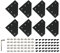 Zeberoxyz 8 STÜCKE Schwarz L Form Eckwinkel Platte mit Schrauben und T-Muttern, 5-Loch 90Grad Joint Board Platte für 3030Serie Aluminium Profil 3D Drucker Rahmen(3030 Serie Schwarz-L mit Mutter)