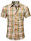 Blu Apparel Chemise à carreaux pour homme Chemise décontractée à manches courtes et longues en coton pour homme, vert/marron, XL