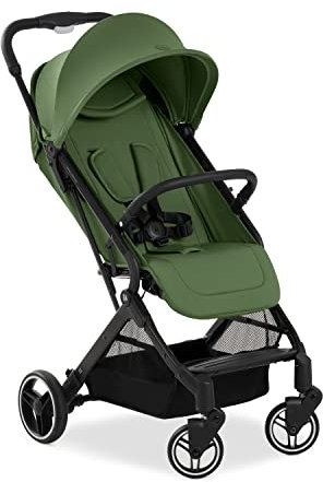 hauck Travel N Care Plus, Green - Reisebuggy für Kinder ab Geburt bis 22 kg mit Liegefunktion & Kopfposter - Leicht (7,2 kg) & Einhändig Faltbar - Selbststehend - UPF 50+ & Netzfenster