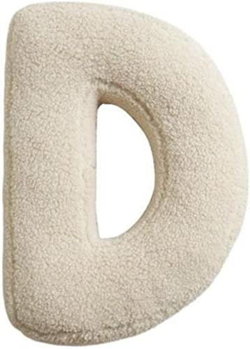 Fouriding Plüsch Buchstaben Kissen Englisch Alphabet Niedlich Wurf Kissen Zimmer Couch Dekorative Kissen für Kinderzimmer Sofa Bett Boden Auto Dekorative (D)