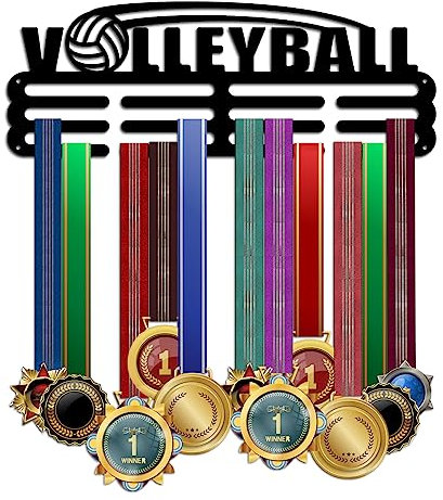 PH PandaHall Medaillenaufhänger Volleyball Medaillenhalter 15.7 Auszeichnungen Bandaufhänger Medaillenaufhänger Wandregal Sportmedaillenaufhänger Display Für Männer Frauen Sportathleten