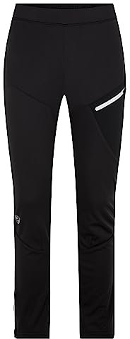 Ziener Damen NABELLE Softshell-Hose, Langlauf | Winddichte Vorderseite, elastische Rückseite, Black.White, 42
