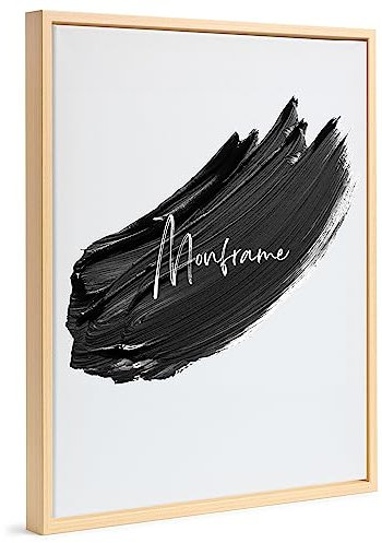 Monframe Schattenfugenrahmen - 60x90 cm - Buche - für Leinwandbilder auf Keilrahmen - Leerrahmen ohne Glas und Rückwand