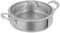 Kuhn Rikon Allround - Cacerola poco profunda sin revestimiento, 24 cm/3 L, sartén apta para horno con tapa, compatible con inducción, cacerola con tapa, utensilios de cocina Kuhn Rikon