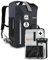 Overboard Schwarzer wasserdichter Rucksack, 30 l, Roll-Top, schwimmende Trockentasche für Kajakfahren, Strand, Bootfahren, Wandern, Angeln, Rafting, inklusive wasserdichter Handytasche und