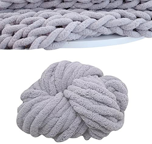 dewdat Chenille Chunky Wolle Garn, Super Weiche Grobe Wolle Strickdecke Handwerk Handstricken Chenille Chunky Yarn, Sofadecken, Decken, Heimdekoration, Armstricken Wolle 18M