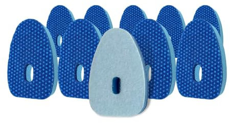 Smilyeez Blue Dotted Non-Scratch Scrubbing Sponge Refill for use with The Dish Daddy (Reg. TM) Dishwand - (10 Pack) Replacement Head