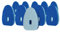 Smilyeez Blue Dotted Non-Scratch Scrubbing Sponge Refill for Scrub Daddy Dish Daddy (10 Pack) Daddy Refills – Dish Daddy Replacement Head – Ideal for Dishwashing and Kitchen Cleaning..