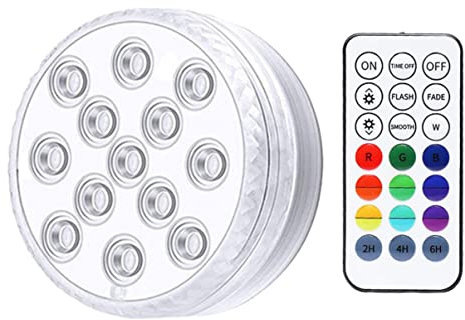DOITOOL 1 Juego 13 Luces Luces De Piscina Luces Sumergibles Para Estanque Luz Enterrada Para Piscina Luz LED Para Acuario Decoración De Pecera Decoración LED Luz LED Inalámbrica Ventosa