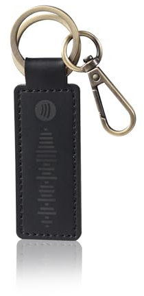 Glimmerday Personalisierter Schlüsselanhänger, Musikalischer Code Schlüsselanhänger, Anpassbarer Schlüsselanhänger, Hochzeitslied, Geschenk für Musikliebhaber(Schwarz)