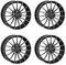 4x AUTEC Felgen Alufelgen LAMERA 7.5x17 ET45 5x114,3 Schwarz matt poliert kompatibel mit Hyundai Coupé i30 i40 IONIQ ix20 ix35 Kona Nexo Santa Fe Sonata T