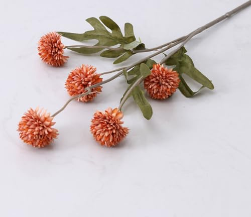 Namzi Künstliche Blumen für Tischtennis, Chrysanthemen, Kunstpflanze Kunstblume, Hochzeitsdekoration, 3 Stück