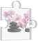 Steine und rosa Orchidee, Puzzle-Acryl-Dekorationen, Druck, Acryl-Plakette, Andenken für Damen, männlich, weiblich