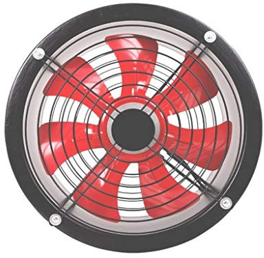 FAZENHUA Extractor de aire cuadrado, ventana de ventilador de escape doméstico de 12 pulgadas de alta velocidad, para proyectos de escape de ventilación, rejilla negra