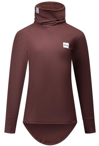 Eivy Damen Icecold Gaiter Rib Top T-Shirt, Chocolate, XS EU