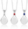 ZhongShuang 3 Pcs Plötzlich Meerjungfrau Kette Mermaid Medaillon, Kette Mädchen Edelstahl Meerjungfrauen Anhänger Schmuck Halsketten, Kette Damen,Passend Für Damen Und Mädchen (Blau Rot Weiß)