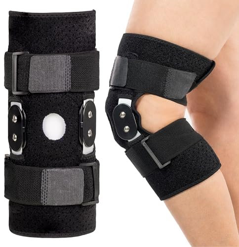 EWORLDSHOP Ginocchiera Ortopedica Menisco - Tutore Ginocchio Legamenti - Ginocchiera Per Artrosi Ginocchio - Ginocchiera Unisex - Ginocchiere (L)