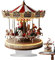 GjnjfdF Merry Go Round Karussell, Karussell-,Traditionelle Karussellszene aus Acryl | Sammelfiguren, Dorfszene, Tischation für die Tischplatte in der Küche, im Schlafzimmer, im Wohnzimmer