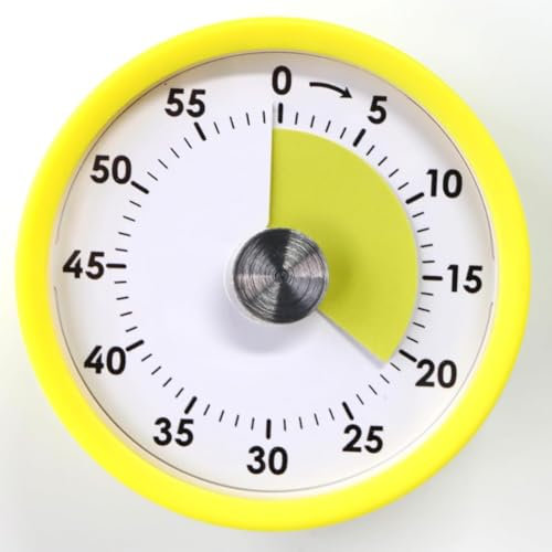 Tissting Temporizador de Cocina, Temporizador Magnético Visual de 60 Minutos con Alarma de 72 dB, Acero Inoxidable y ABS, Soporte Plegable para Cocina, Oficina, Gimnasio