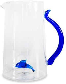 Wd Lifestyle - Karaffe aus Borosilikatglas 1,5 Liter mit Innendekoration (Delfin)