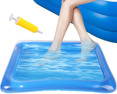 Film gonflable pour piscine - Réservoir pliable pour plongée, bassin réfrigérant, bac de camping pour tremper les pieds - Baignoire gonflable avec pompe à matériaux d'été, BAC