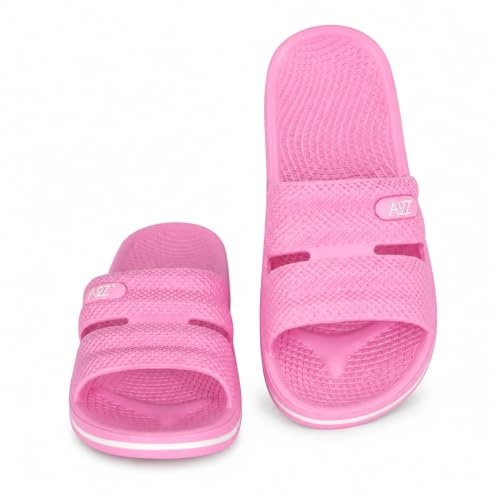Girls Womens Comfort Mules Soft Flexible Vacation Spa Outdoor Slides | Textured Traction Platform Foam Recovery Poolside Washroom Footgear