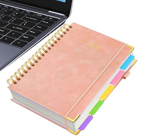 Spiralheft Herausnehmbare Trennblätter mit Tabs, Tagebuch, Planer, Notizen
