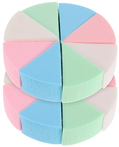 Generic 2 Sets Latex Makeup Sponges Cosmetic Wedges for Dry and Wet Application Small Soft Foundation Blenders for Face Paint and Concealer