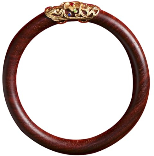 MALUGOGO Naturholz-Armreif, rundes Holzarmband, feine Verarbeitung, glatte Oberfläche, braunes Armband für Freundinnen, Valentinstag