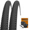 Set: 2 x Continental Double Fighter III Reflex 26x1.90/50-559 + Conti SCHLÄUCHE Rennradventil