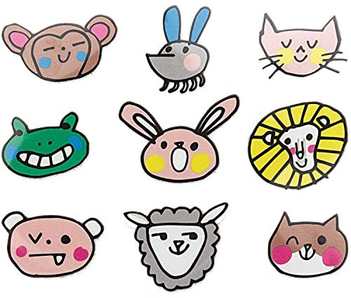Bügelmotiv - Lächelnde Gesichter Tiere