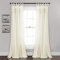 Lush Decor Lydia Vorhänge, Rüschen, Fensterpaneel-Set für Wohnzimmer, Esszimmer, Schlafzimmer, 213,4 x 101,6 cm, Elfenbeinfarben